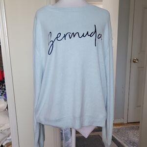 Ocean Drive Size Medium Light Blue Women's Sweater